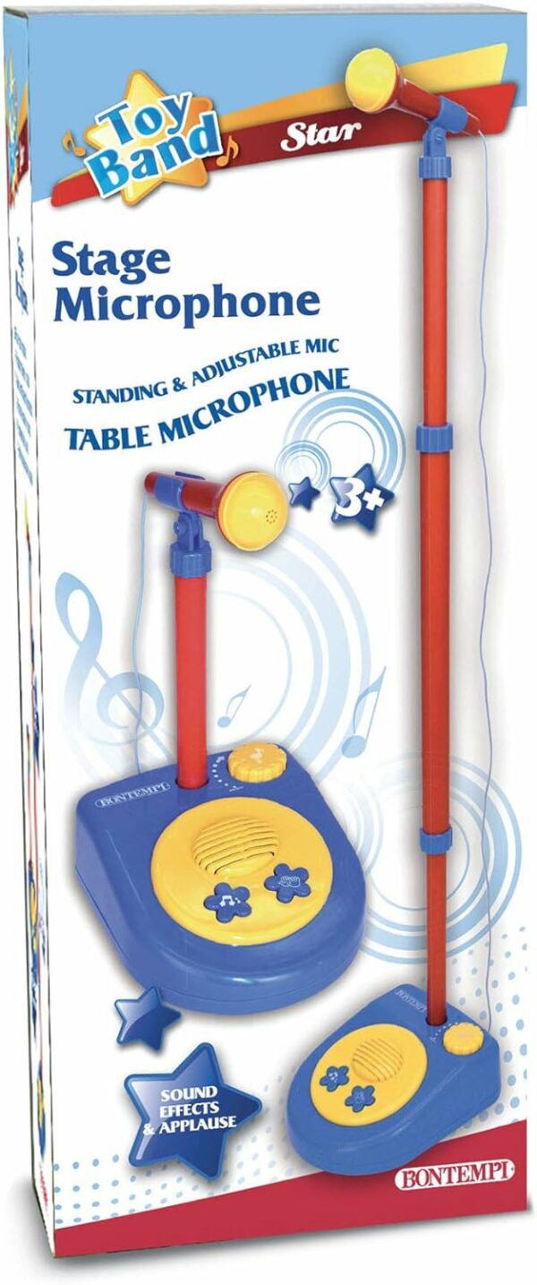 Bontempi 40 1220 Microfono da Palco con Asta Regolabile in Altezza