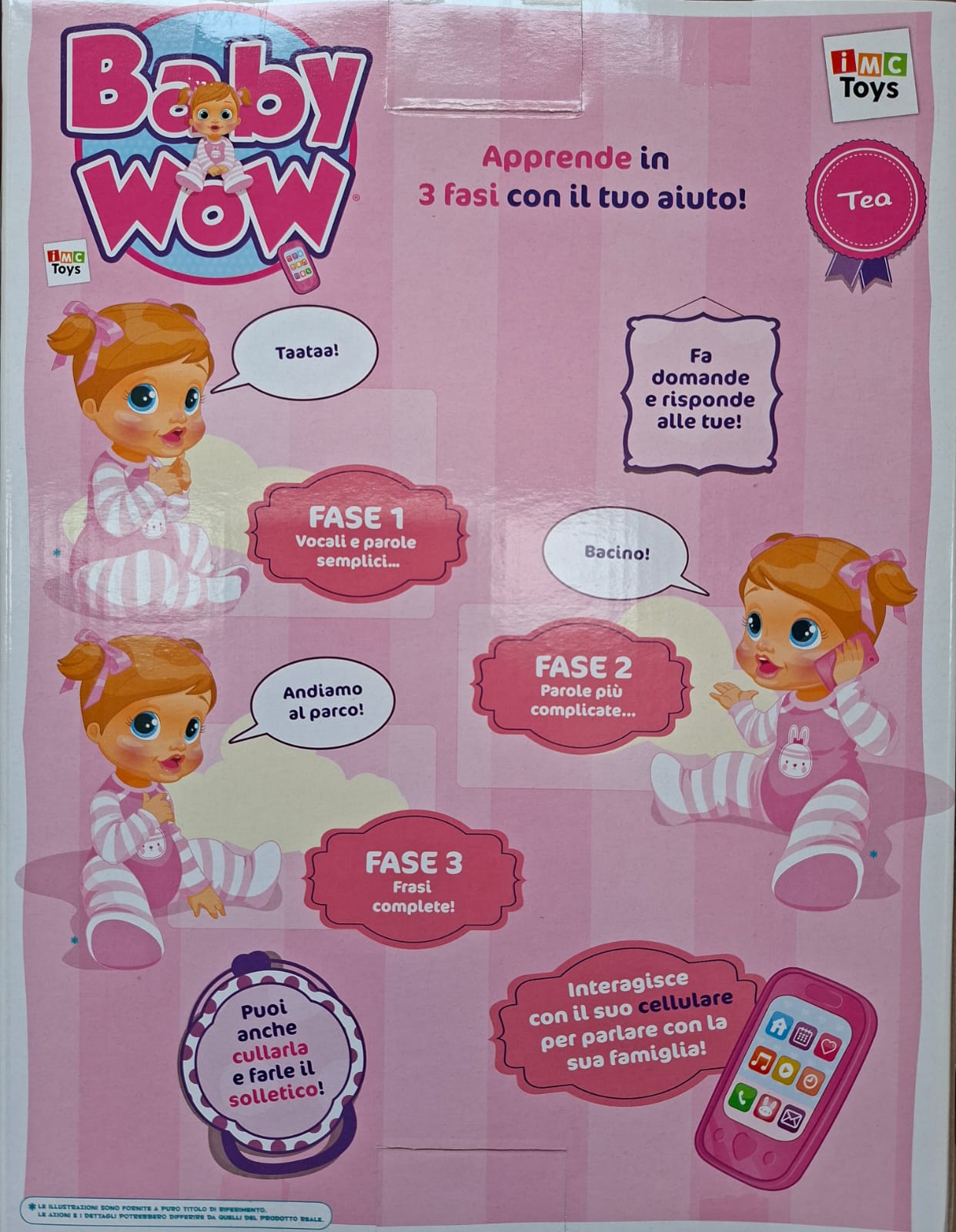 Baby Wow - Bambola interattiva Tea Bebè (IT), IMC Toys 95212