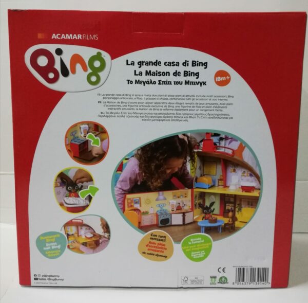 Bing Playset La Grande Casa di Bing con 2 Personaggi, con 3 stanze e tanti accessori per arredarle, Giochi Preziosi BNG36100 - immagine 2