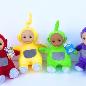 TELETUBBIES - PELUCHE 4 PERSONAGGI - DIPSY - LAA LAA - PO - TINKY WINKY - Personaggio alto circa 29-32 cm