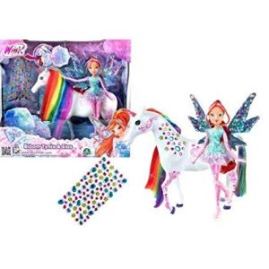 Winx Bloom Tynix e Elas l'Unicorno con gioielli adesivi di Giochi Preziosi WNX49000