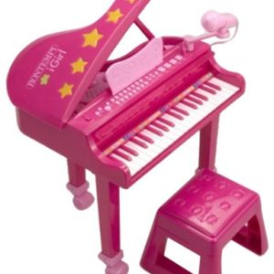 Bontempi Gp 3971 - Pianoforte a Coda con Microfono, 37 Tasti, Gambe e Sgabello come foto