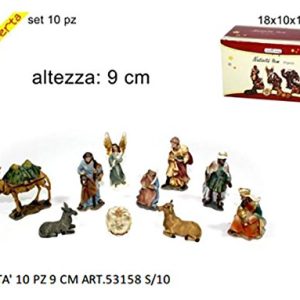 STATUINE PRESEPE OFFERTA ASSORTIMENTO NATIVITA' 9 CM ASSORTIMENTO 10 PEZZI VERSIONE ECONOMICA COD 3738 ADATTO A CHI REALIZZA PRESEPI ANCHE DA RIVENDERE