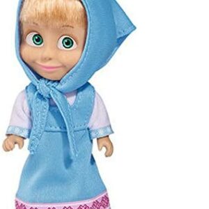 Bambola Masha e Orso 12 cm- vestito azzurro