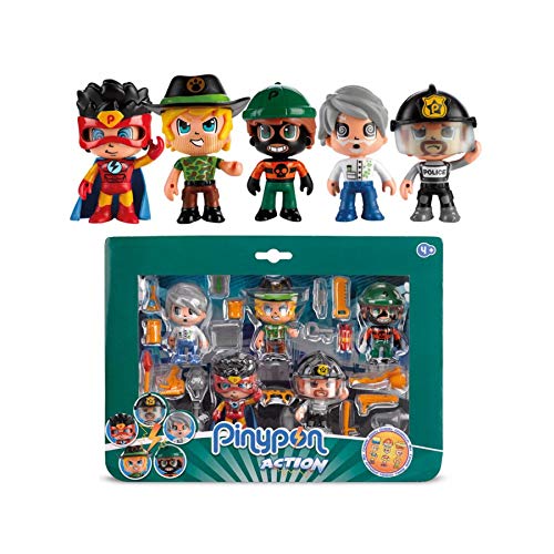 Pinypon Action Figures Multipack 5 Personaggi con accessori di Giochi Preziosi PNC04000