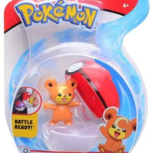 Pokemon Clip'n Go con Personaggio Teddiursa & Poke Ball Giochi Preziosi PKE49000