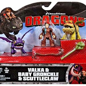 Dragons Trainer Race Of The Edge  figura VALKA E BABY CRONCKLE E SCUTTLECLAW 66954-1