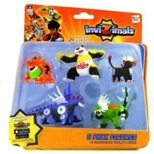 INVIZIMALS 5 PACK FIGURES XIONG MAO - TOXITOAD - GRYPHON - STEEL DRAGON - DARK ICELION -