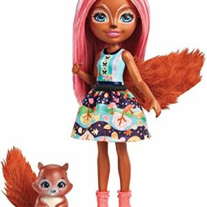 Enchantimals Sancha Lo Scoiattolo e Stumper- Bambola e Cucciolo, FMT61
