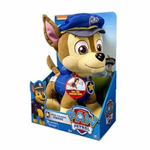 Paw Patrol peluche Deluxe parlante Chase misura 30 cm di Spin Master 6027390