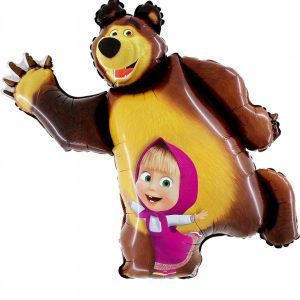 PALLONE SGONFIO - GONFIABILE A ELIO MASHA E ORSO NOVITA'- CM 90 CIRCA
