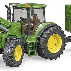 Bruder 03055 - Trattore John Deere 7930 Trattore con Benna e Rimorchio scala 1/16