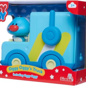 Oggy Oggy, Camion Blu di Oggy Oggy con personaggio 7 cm e piattaforma elevatrice, 109356136 Simba