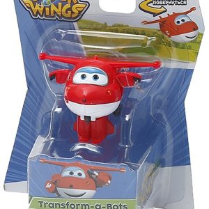 Giochi Preziosi - Super Wings  Jett, Aereo Robot Personaggio Trasformabile Articolato, Alto 5 Cm