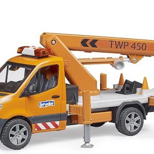 Bruder 02679 - MB Sprinter con piattaforma di lavoro, modulo luci e suoni - scala 1/16