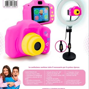 Me Contro Te Videomaker Con Treppiedi e Camera Digitale Portatile, include tutto il necessario per le prima riprese, Giochi Preziosi MECA1000