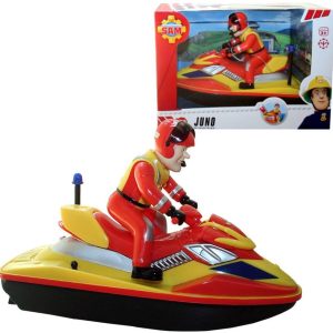 Sam il Pompiere - Fireman Sam - Veicolo Jet Ski Juno con la batteria e carattere Ben Hooper