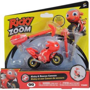Nuovo Ricky Zoom - Richy  personaggio giocattolo conm accessorio moto circa 10 cm