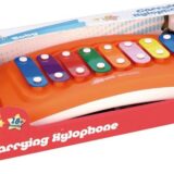Bontempi- Music Xilofono C/Ruote 8 Note 0825 834025 FUNZIONA CON BACCHETTE O SCHIACCIANDO I TASTI