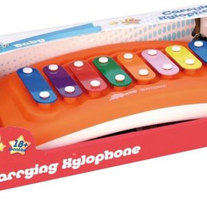 Bontempi- Music Xilofono C/Ruote 8 Note 0825 834025 FUNZIONA CON BACCHETTE O SCHIACCIANDO I TASTI
