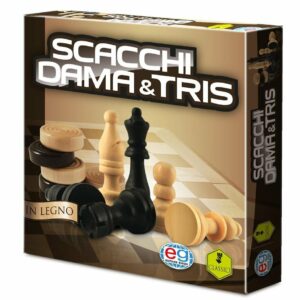 Editrice Giochi 6037172 - Dama, Scacchi e Tris in Legno