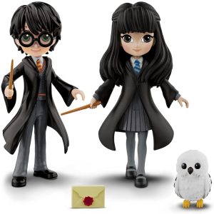 Harry Potter Set Amicizia Harry e Cho Weasley con mascotte, bambole articolate 7.5cm, Spin Master 6061832