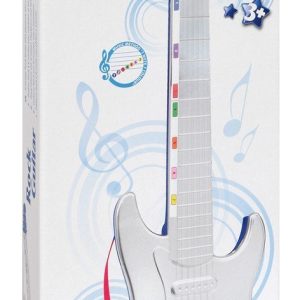 Bontempi GR 5401.2 - Chitarra Rock Con Hawaiana color Argento e Corde di Nylon. Plettro e Tracolla
