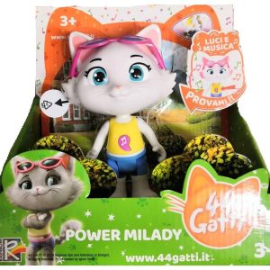 44 Gatti Milady con Luci o Suoni 15 cm Prodotto Ufficiale 3+[ Parla Canta in Italiano ]
