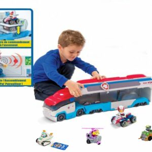 NUOVO MODELLO PATTUGLIATORE PAW PATROLLER CAMION COMPLETO DI 1 QUAD E RYDER + 4 MINI PERSONAGGI CON IL LORO VEICOLO SKYE-ROBODOG-EVEREST-ROCKY-
