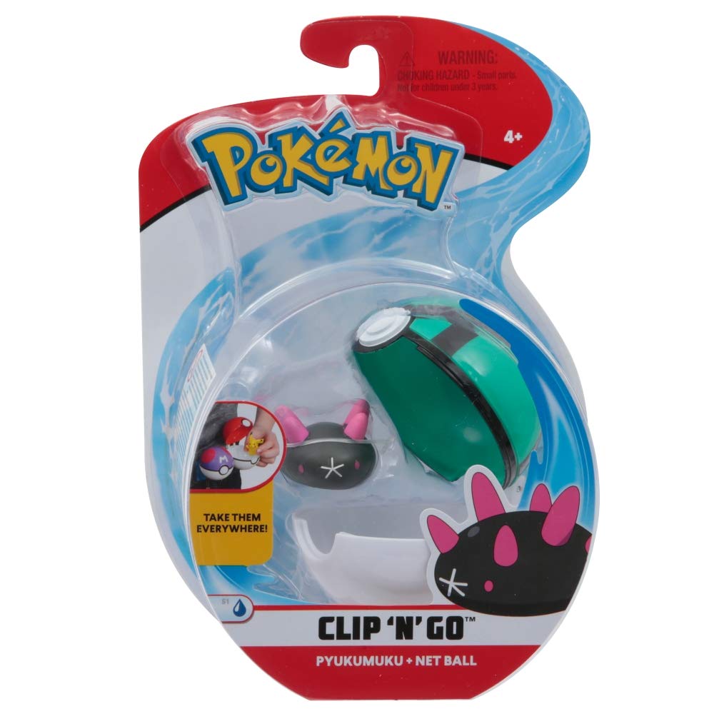 Pokemon Clip 'N Go con Personaggio Pyukumuku e Net Ball di Giochi Preziosi PKE01000
