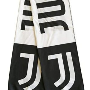Nuova Sciarpa con Logo Ufficiale Juventus - Juventus - Acrilico 100% 140 X20 CM Circa Nuovo Logo - Versione Deluxe