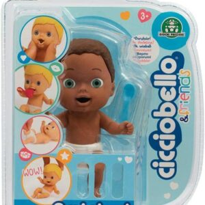 Cicciobello Amicicci, Cicciojean Tenero Bebè Afro, Mini Personaggio Morbidoso con Accessorio, Giochi Preziosi CC002900