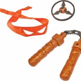 Ninja Reveal Roleplay, arma Nunchaku da combattimento di Michelangelo, Giochi Preziosi TU806000 - immagine 3
