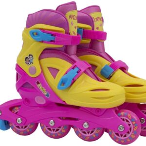 Me Contro Te Pattini in Linea taglia 26/30, Colore Gialli/Rosa, Grandi Giochi MEU18000