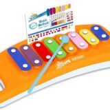 Bontempi- Music Xilofono C/Ruote 8 Note 0825 834025 FUNZIONA CON BACCHETTE O SCHIACCIANDO I TASTI - immagine 2