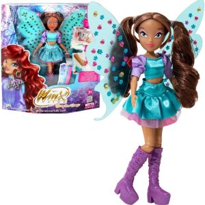 Winx Club Layla | Bambola AISHA Bling The Wings Set Creativo | Pietre Glitterate