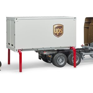 Scania R-Series Camion UPS portacontainer con muletto Bruder 03581