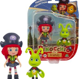 Pinocchio - Blister Con Doppio Personaggio Di Freeda Di 9 Cm e Il Grillo Parlante Di 6,5 Cm, PNH02000 Giochi Preziosi