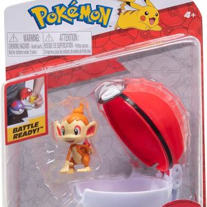COLLEZIONE POKEMON CLIP ' N ' GO Chimchar Figure 4/5 cm e Poké Ball, PK160200