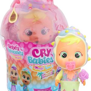 Cry Babies Magic Tears Tropical Shiny Shells Sandy, Piange Lacrime Schiumose, IMC Toys 910317