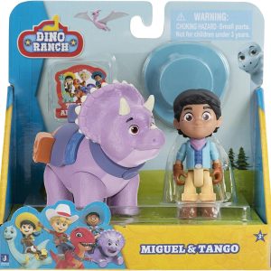 Dino Ranch, Miguel & Tango Coppia di Personaggi, Miguel circa 7.5 cm e Tango 9 cm circa, Giochi Preziosi NDNA00000
