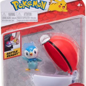 COLLEZIONE POKEMON CLIP ' N ' GO Piplup Figure 4/5 cm e Poké Ball, PK160200