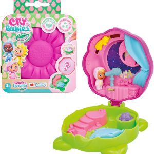 CRY BABIES Little Changers Moon, Capsula collezionabile a forma di fiore che include una mini Doll, 905573   IMC TOYS