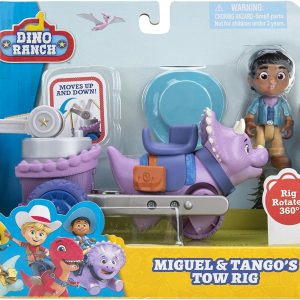 Dino Ranch, Miguel & Tango, Veicolo con Dinosauro e Personaggio alto circa 7.5 cm, Giochi Preziosi NDNA03000