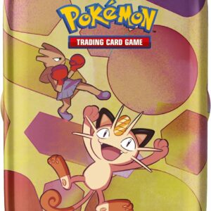 Pokémon Mini Tin Scarlatto e Violetto-151, Miniscatola da collezione del GCC Meowth  in italiano