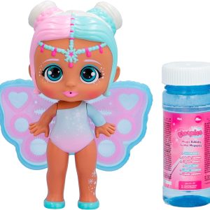 BLOOPIES Magic Bubbles Clodett, Bambola fatina che spruzza acqua e fa bolle magiche con le sue ali, IMC Toys 87866