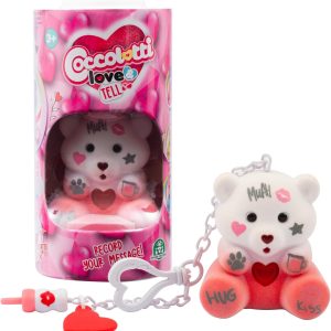 Coccolotti Love&Tell, Orsetto Joy con Funzione Registrazione e Portachiavi Charm, Ripetono Quello che Dici, Giochi Preziosi