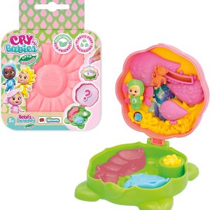 CRY BABIES Little Changers Greeny, Capsula collezionabile a forma di fiore che include una mini Doll, 905566 IMC TOYS