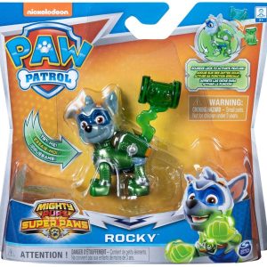 PAW PATROL Mighty Hero Pups Super Paws - Rocky di Spin Master 6052293