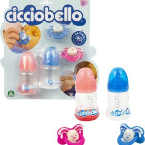Cicciobello, Set Accessori con 2 Ciucci e Due Biberon Magici, CCB80000